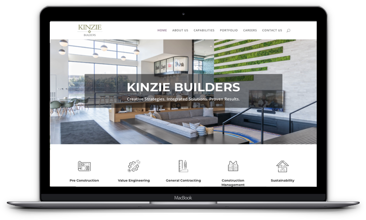 St Petersburg FL Website Design Agency | Suvonni | Kinzie Builders Website 